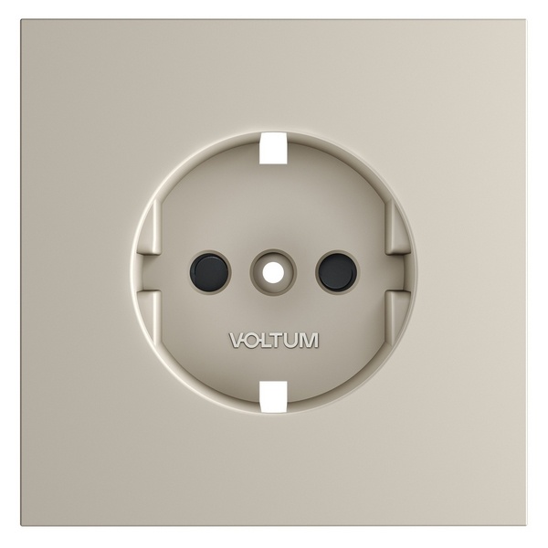 Накладка Voltum S70 для розетки с заземлением и защитными шторками кашемир