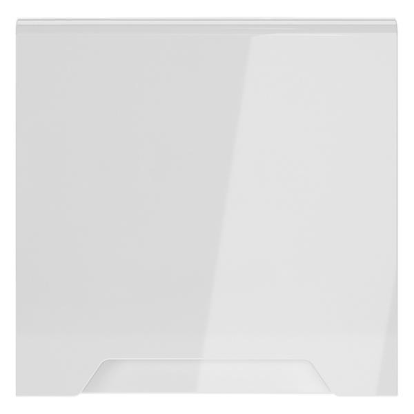 Накладка Voltum S70 для розетки с заземлением защитными шторками и крышкой белый глянцевый