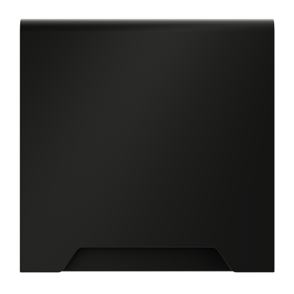 Накладка Voltum S70 для розетки с заземлением защитными шторками и крышкой черный матовый