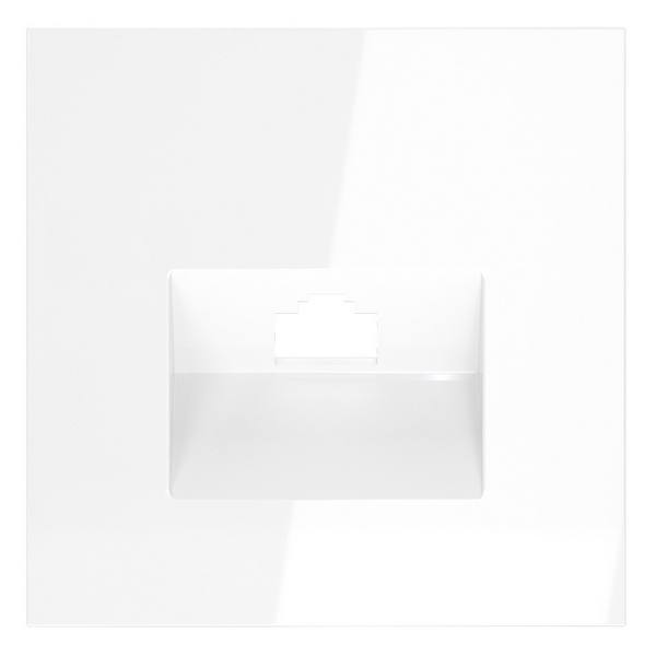 Накладка Voltum S70 для розетки компьютерной RJ45 кат.6 белый глянцевый