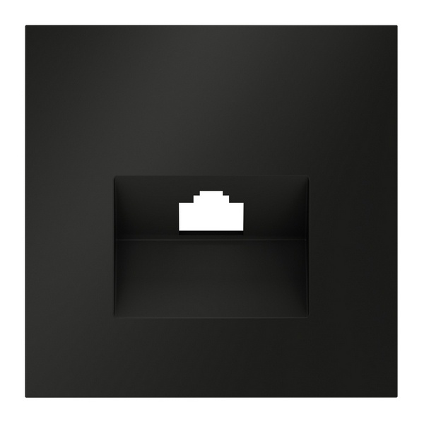 Накладка Voltum S70 для розетки компьютерной RJ45 кат.6 черный матовый