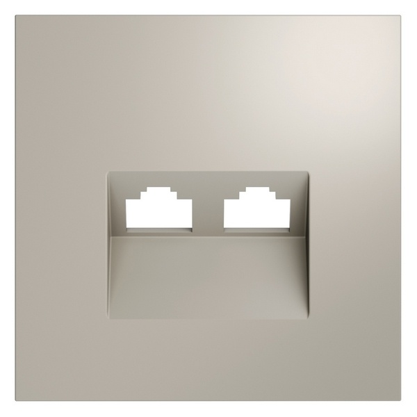 Накладка Voltum S70 для розетки компьютерной двойной RJ45+RJ45 кат.6 кашемир