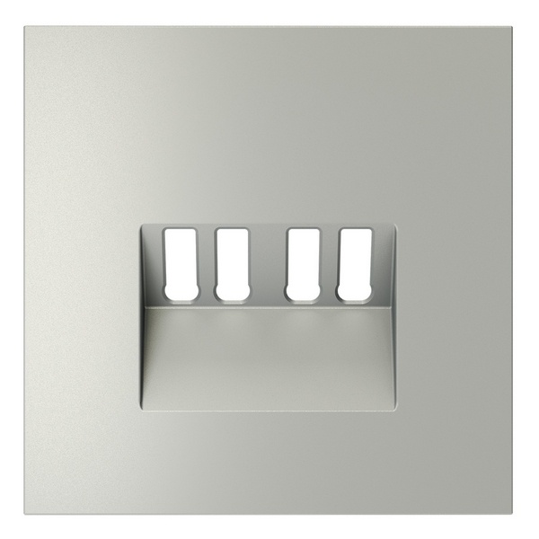Накладка Voltum S70 для розетки акустической 4-местной  сталь