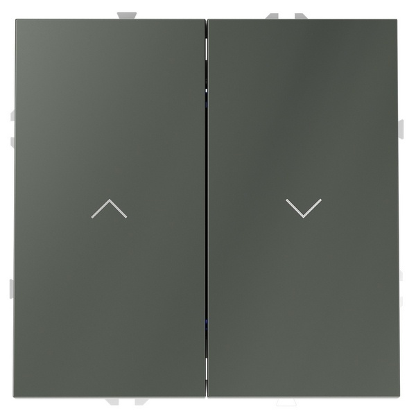 Выключатель с самовозвратом встраиваемый для жалюзи Voltum S70 10А титан