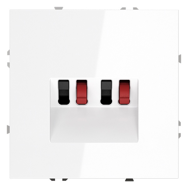 Розетка акустическая встраиваемая Voltum S70 4 подключения белый глянцевый