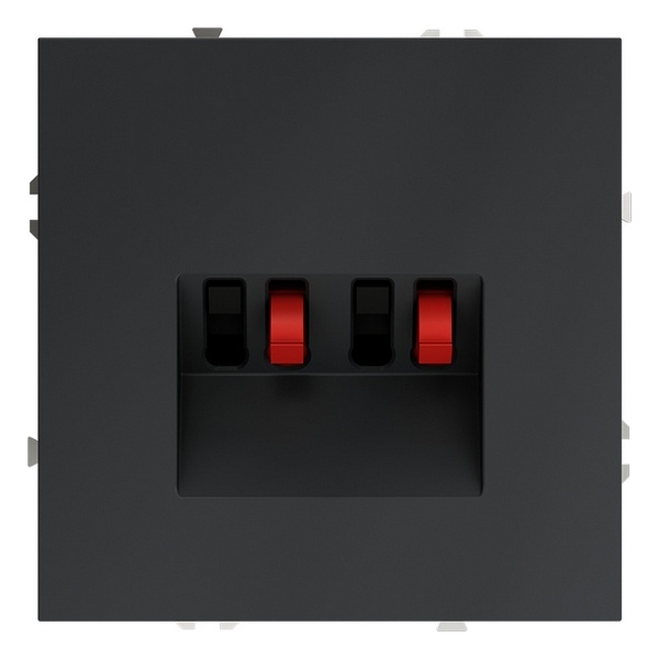 Розетка акустическая встраиваемая Voltum S70 4 подключения графит