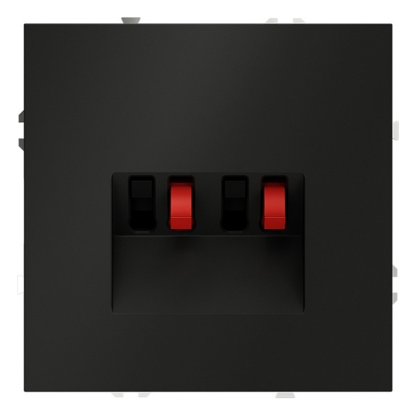 Розетка акустическая встраиваемая Voltum S70 4 подключения черный матовый