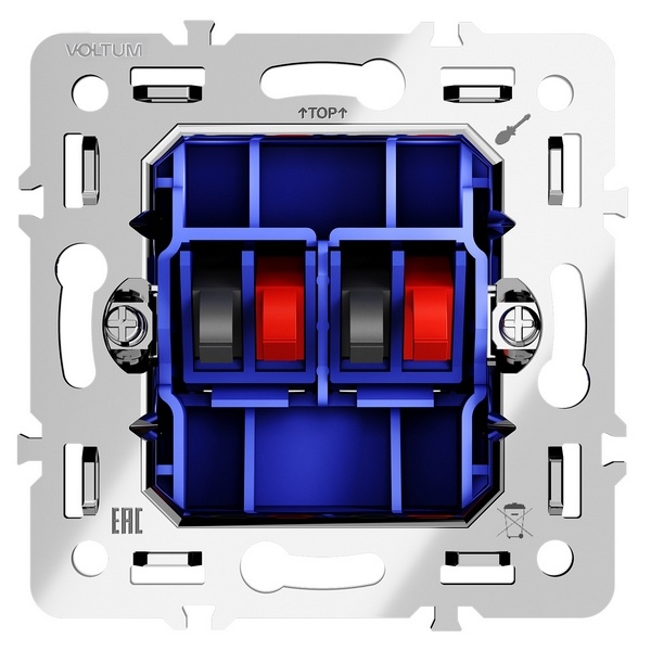 Механизм розетки акустической Voltum S70 на 4 подключения