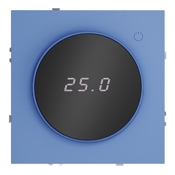 Терморегулятор электронный Voltum S70 с индикацией и датчиком для теплого пола деним