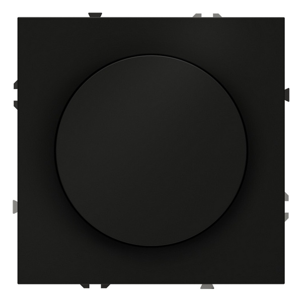 Светорегулятор встраиваемый Voltum S70 поворотно-нажимной 600 Вт черный матовый