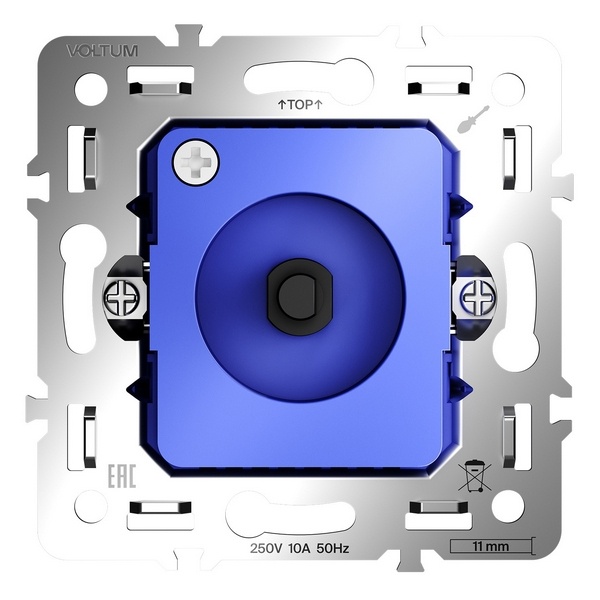 Механизм светорегулятора Voltum S70 поворотно-нажимного 600 Вт