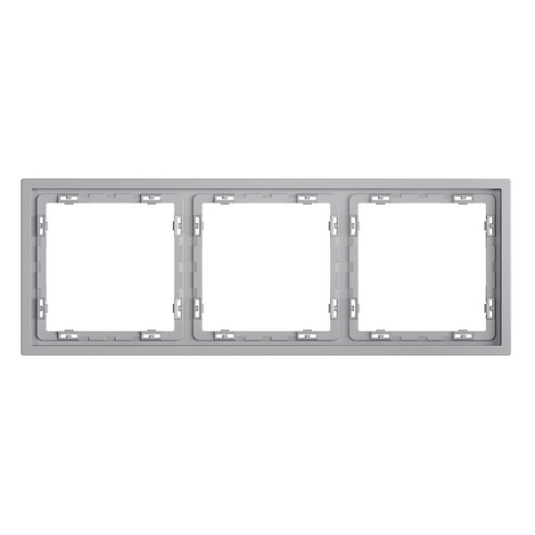 Рамка пластиковая Voltum S70 на 3 поста серый