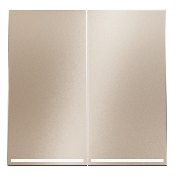 Клавиши Voltum S70 для выключателя/переключателя двухклавишного с подсветкой Metal платина