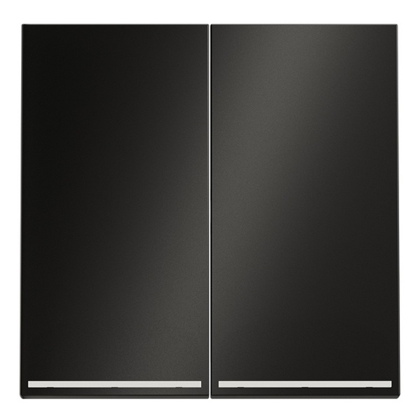 Клавиши Voltum S70 для выключателя/переключателя двухклавишного с подсветкой Metal антрацит