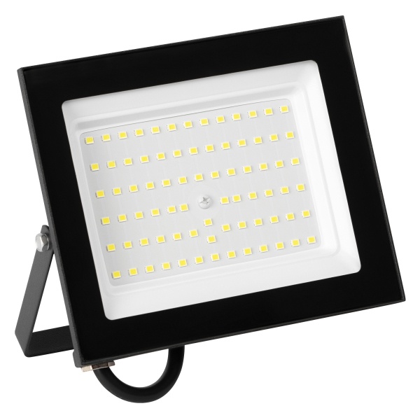 Прожектор светодиодный ЭРА Green line LPR-033-0-65K 100W 6500K 8000Lm IP65 черный корпус алюминий