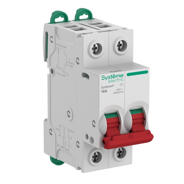 Выключатель нагрузки SE Systeme9 S9S 2П 16А 400В (рубильник)