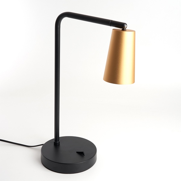 Светильник настольный Feron DE185 под лампу GU10 max 35W 230V золото и черный