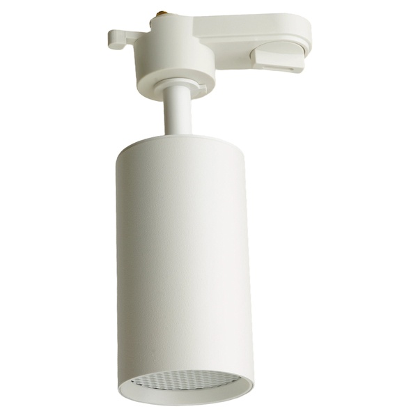 Трековый светодиодный светильник AL128 10W 4000K 800Lm 35° однофазный белый с антибликовой решеткой