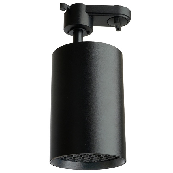 Трековый светодиодный светильник AL128 18W 4000K 1440Lm 35° однофазный черный с решеткой антиблик