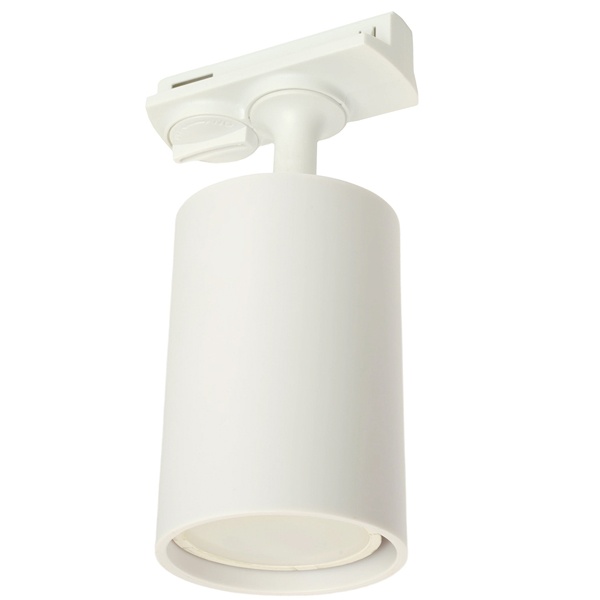 Светильник трековый Feron AL142 под лампу MR16 15W 230V GU10 однофазный белый D60*H140