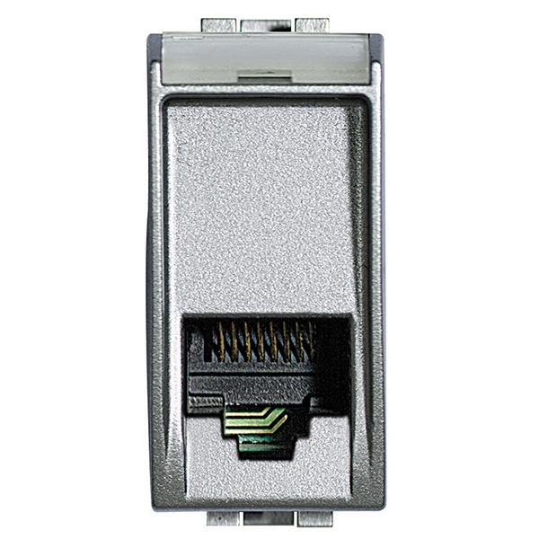 Розетка телефонная RJ11 1 модуль LivingLight Алюминий