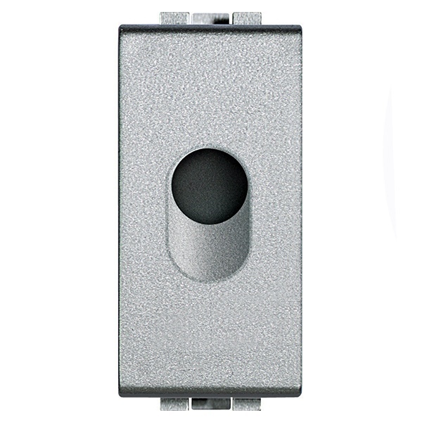 Заглушка с отверстием 9 мм для вывода кабеля 1 модуль LivingLight Алюминий