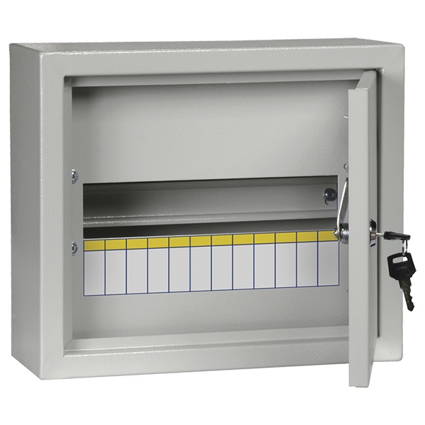 Щит металлический ИЭК TITAN 3 ЩРн-12з-1 12 модулей навесной 265х310х120 УХЛ3 IP31 серый