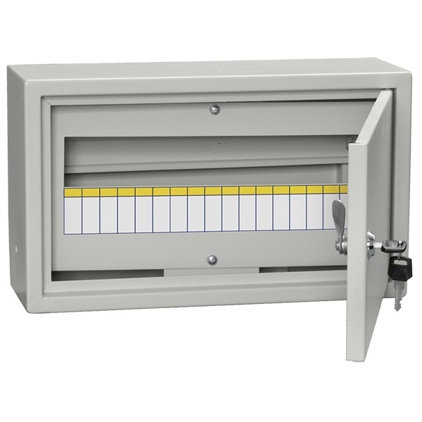 Щит металлический ИЭК TITAN 3 ЩРн-18з-1 18 модулей навесной 265х440х120 УХЛ3 IP31 серый