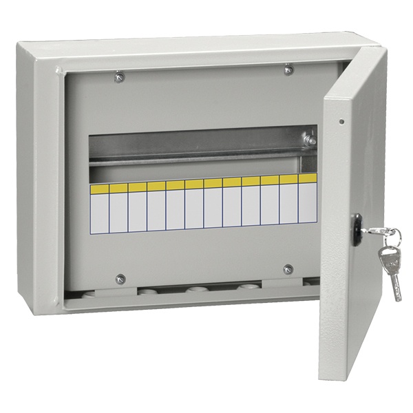 Щит металлический ИЭК TITAN 3 ЩРн-12з-0 74 У2 на 12 модулей навесной 240х330х120 IP54