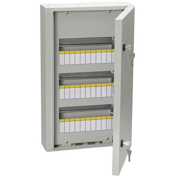 Щит металлический ИЭК TITAN 3 ЩРн-36з-0 36(3х12) модулей навесной 540х330х120 У2 IP54 серый