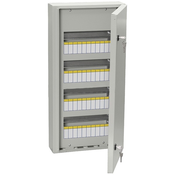 Щит металлический ИЭК TITAN 3 ЩРн-48з-0 48(4х12) модулей навесной 240х330х120 У2 IP54 серый