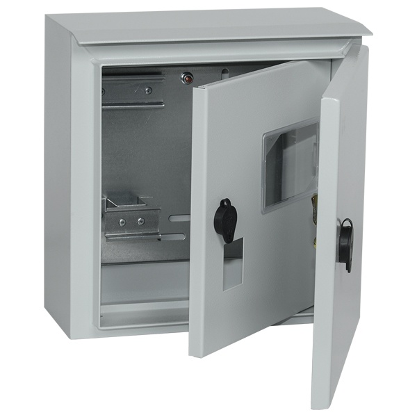 Щит металлический влагозащищенный ИЭК ЩУ1/1-1 74 У1 310х300х150 внутрення дверь на 1-ф счетчик IP66