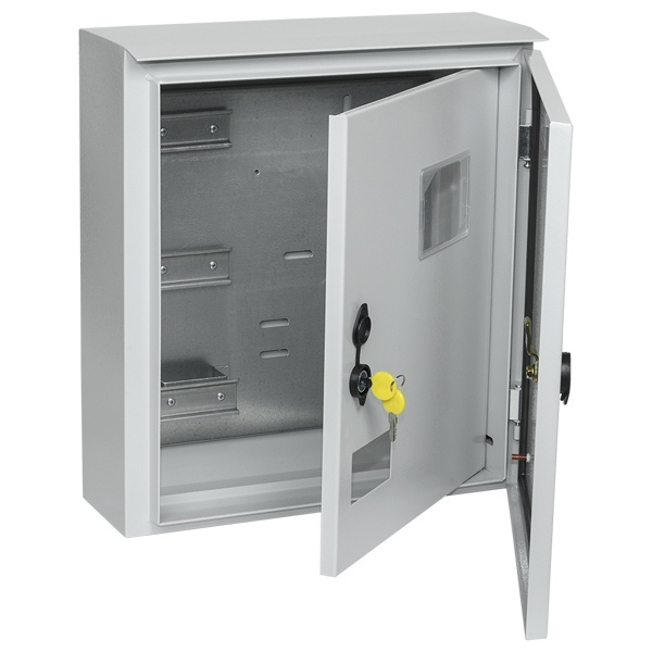 Щит металлический влагозащищенный ИЭК ЩУ3/1-1 74 У1 445х400х150 внутренняя дверь на 3-ф счетчик IP66