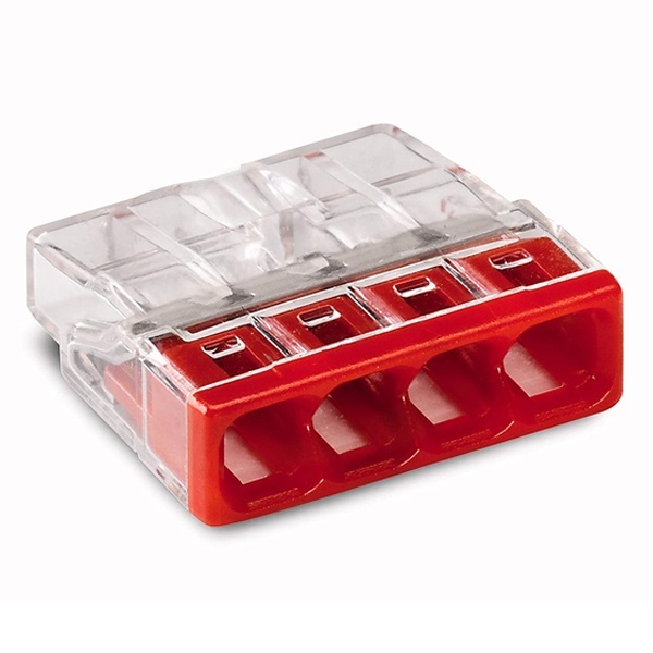 Клеммник WAGO 4 (одножильных) х 0,5-2,5 мм 24A Cu [уп. 100шт]