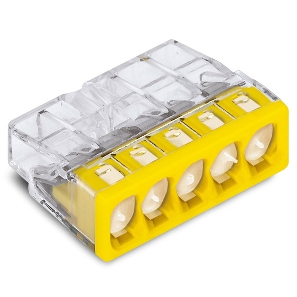 Клеммник WAGO 5 (одножильных) х 0,5-2,5 мм 24A Cu/Al с пастой Alu-Plus [уп. 100шт]
