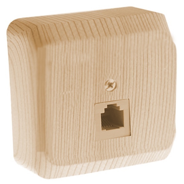 Накладная розетка телефонная RJ-11 SE Этюд сосна