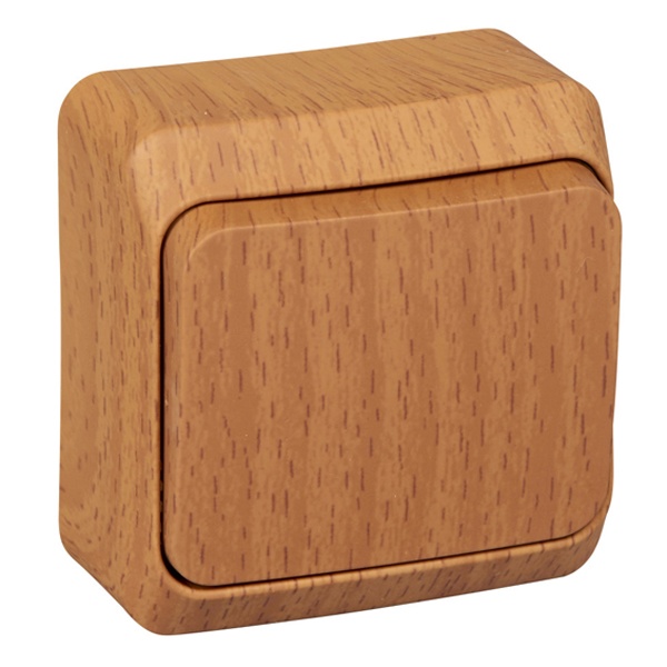 Накладной переключатель одноклавишный SE Этюд темный бук