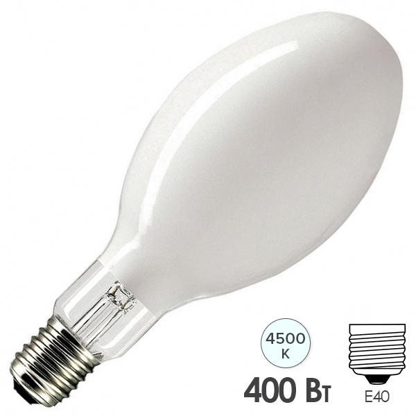 Лампа металлогалогенная газоразрядная Philips HPI Plus 400W/645 4500K BU E40 (ДРИ) (МГЛ)
