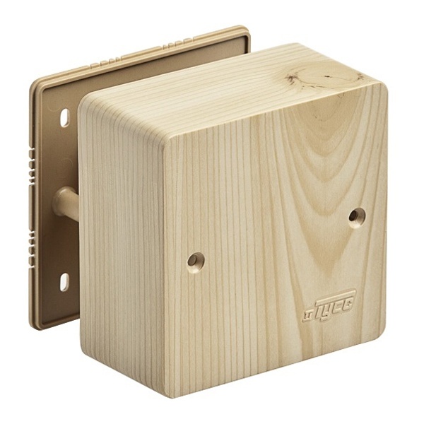 Коробка распаячная Ruvinil 85х85х42 мм открытой проводки сосна [уп. 120шт]