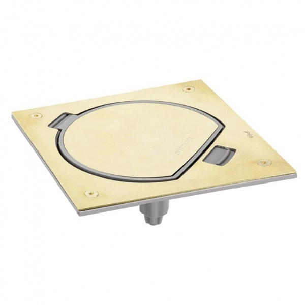 Лючок пылевлагозащищенный Simon IP66 KSE0-23-71 на 1 механизм K45 латунь