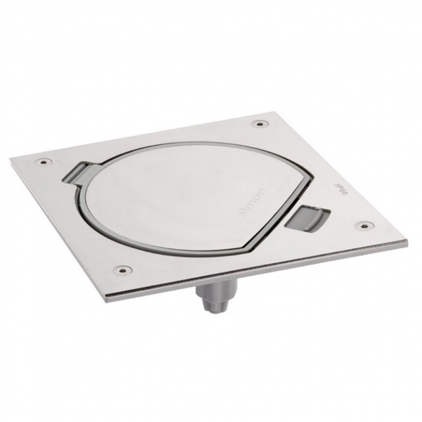 Лючок пылевлагозащищенный Simon IP66 KSE0-23-72 на 1 механизм K45 сталь