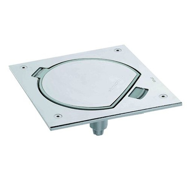 Лючок пылевлагозащищенный Simon IP66 KSE15U-23-72 с розеткой К45 2к+з и RJ45 кат.5e UTP сталь