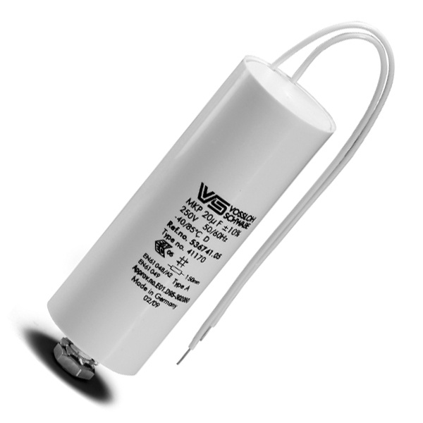 Конденсатор VS WTB 20 мкФ ±10% 250V -40°C/+85°C пластик, зажим Wago, M8x10, d40x63 500316.88