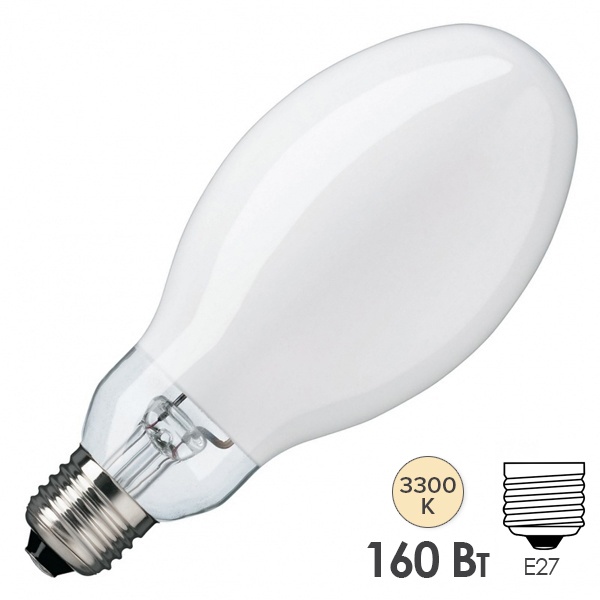 Лампа ртутная ДРВ Philips ML 160W 225-235V E27 бездроссельная