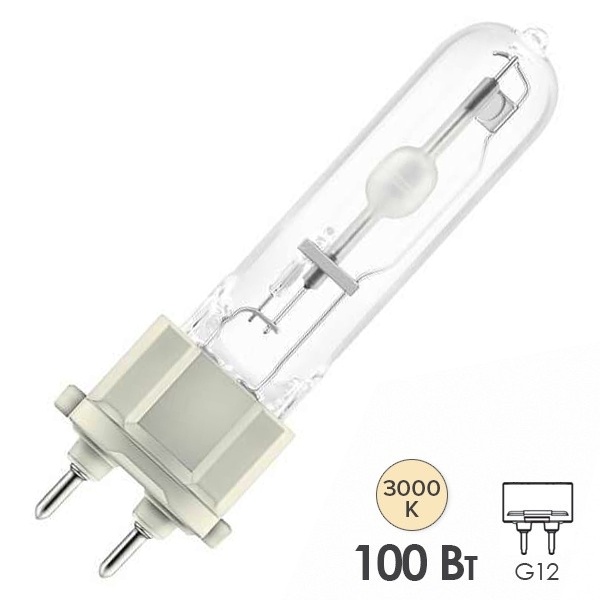Лампа металлогалогенная Osram HCI-T 100W/830 3000K WDL POWERBALL G12 (МГЛ)
