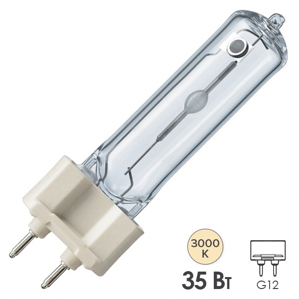 Лампа металлогалогенная Philips CDM-T Elite 35W/930 3000K G12 (МГЛ)
