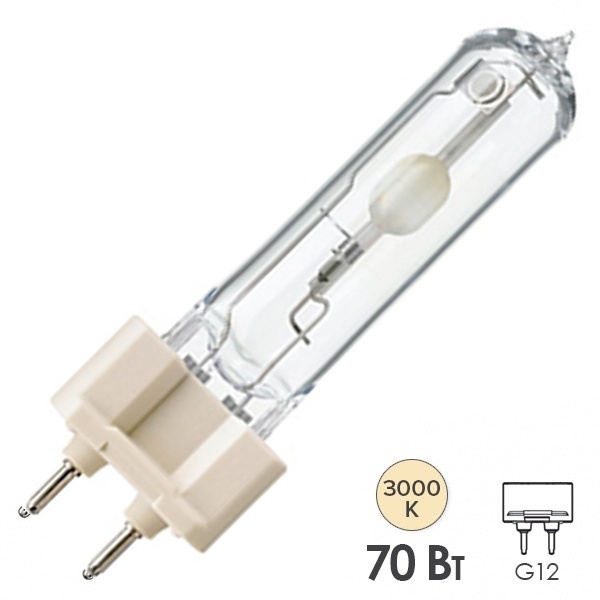 Лампа металлогалогенная Philips CDM-T Elite 70W/930 3000K G12 (МГЛ)