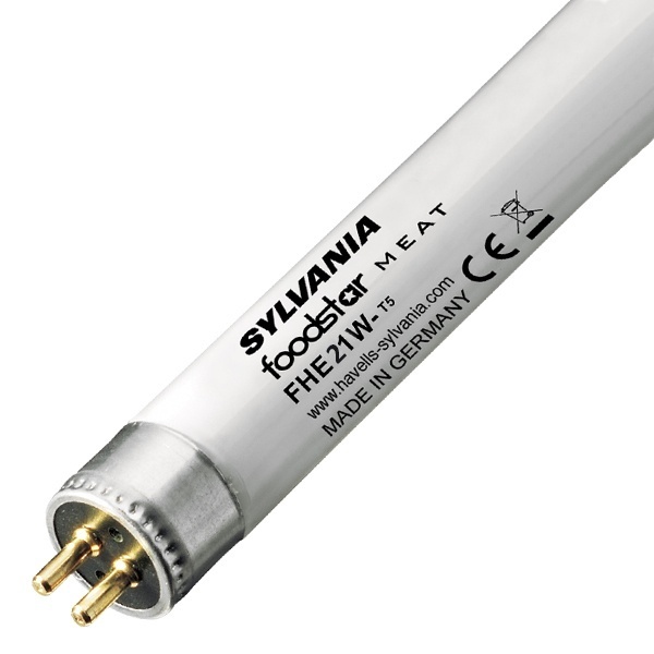 Люминесцентная линейная лампа Sylvania T5 FHE 21W/176 Foodstar Meat G5 для мясных продуктов