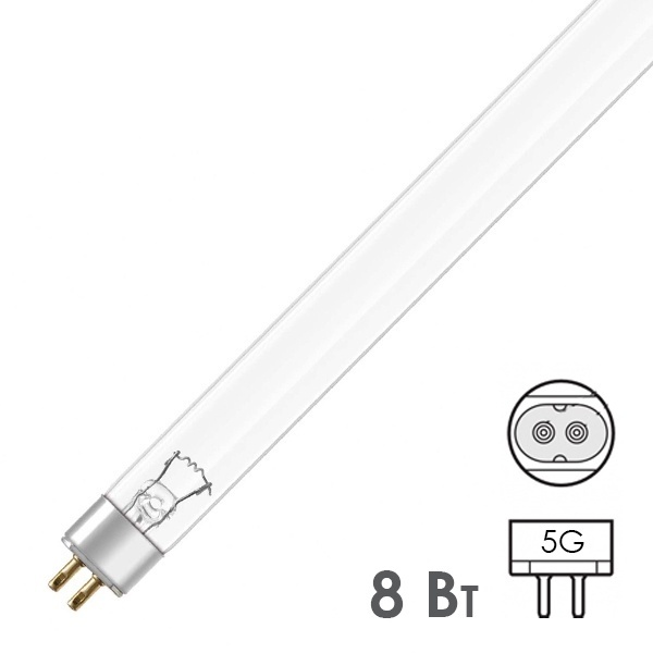 Лампа бактерицидная Osram HNS G8 T5 8W G5 L288mm специальная безозоновая