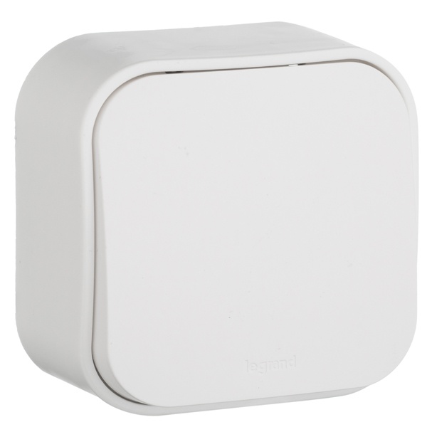 Накладной выключатель одноклавишный Legrand Quteo белый